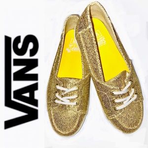 VANS Off The Wall gold glitter sneakers